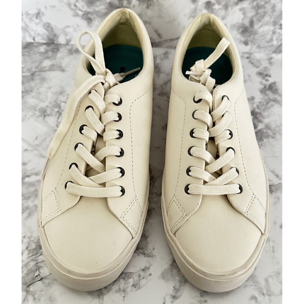 Seavees Sneakers Womens 9.5 Gallery Leather Ivory White Lace Up Shoes